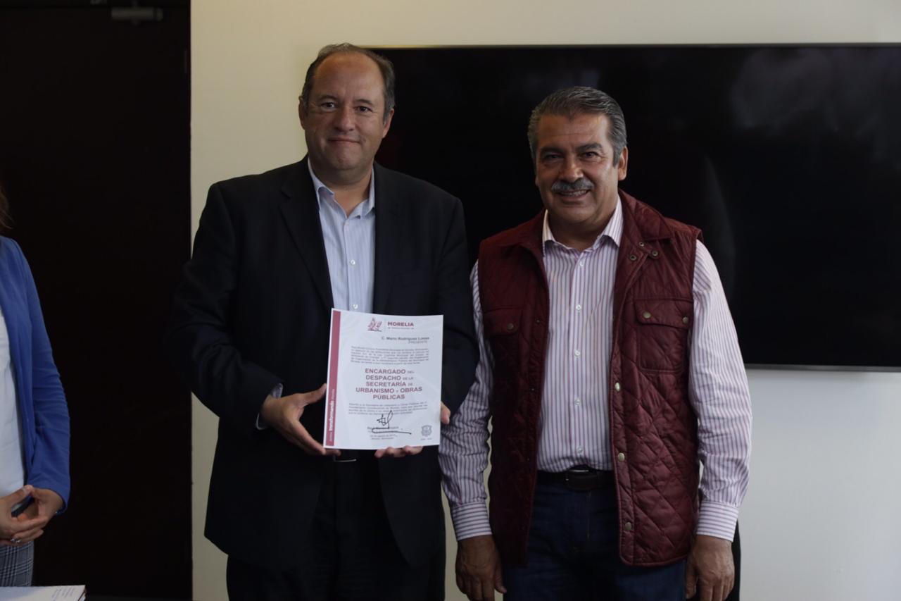  Designa Raúl Morón a Mario Rodríguez como encargado del despacho de la SUOP Morelia