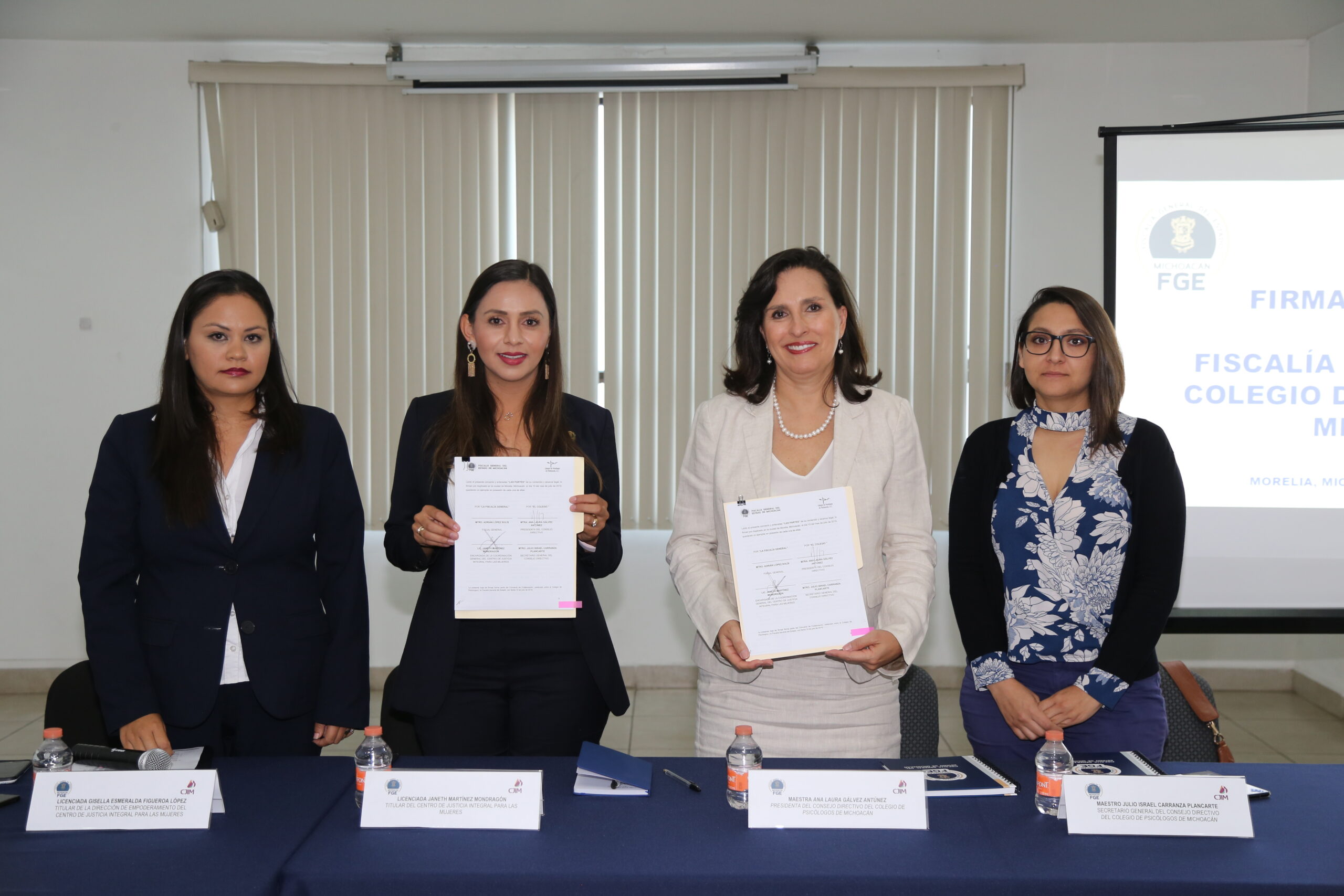 Firman convenio CJIM y Colegio de Psicólogos de Michoacán
