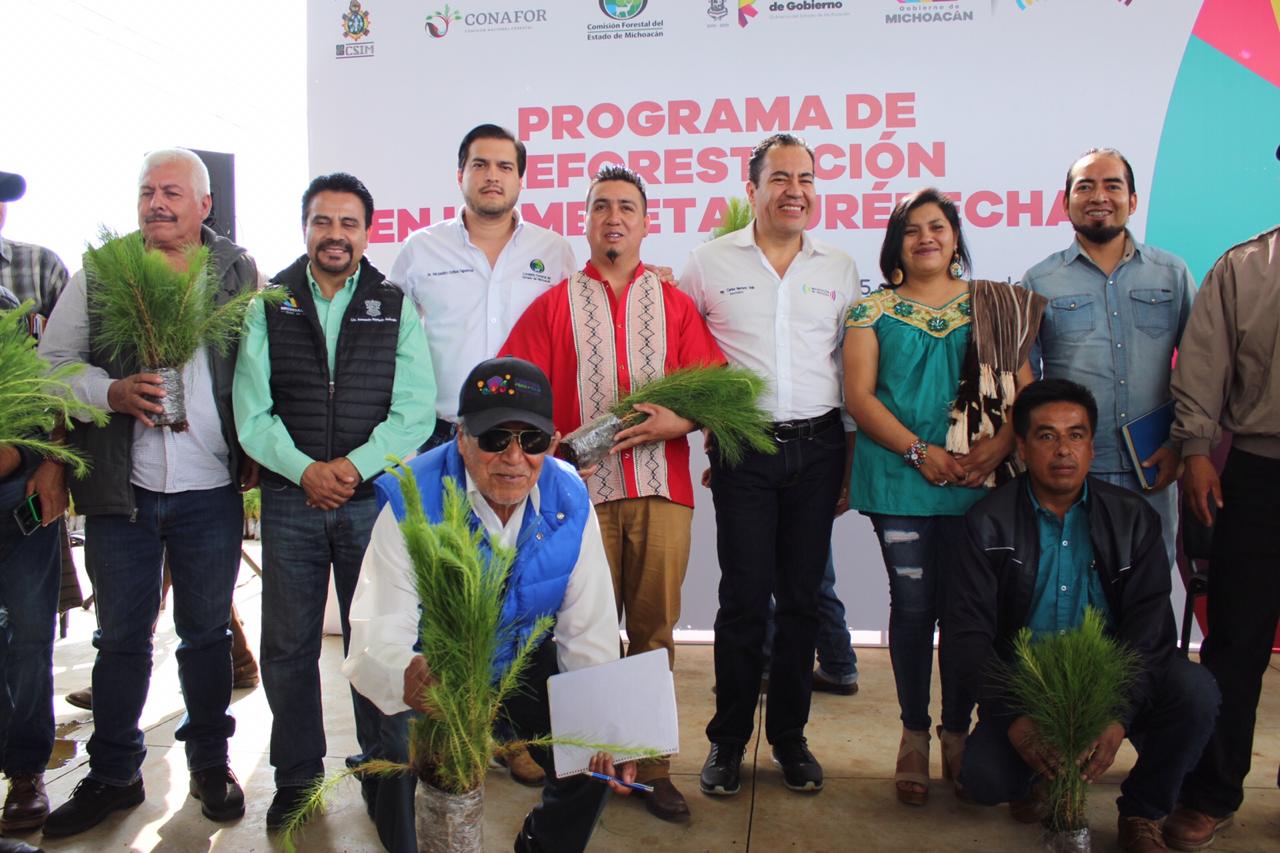 Plantarán 600 mil árboles en la Meseta Purépecha en campaña Naná Echéri