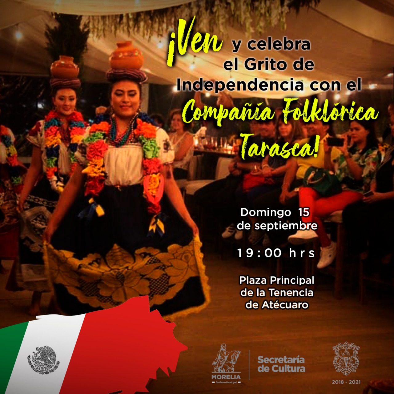  Cultura michoacana será disfrutada en Atécuaro para Grito de Independencia