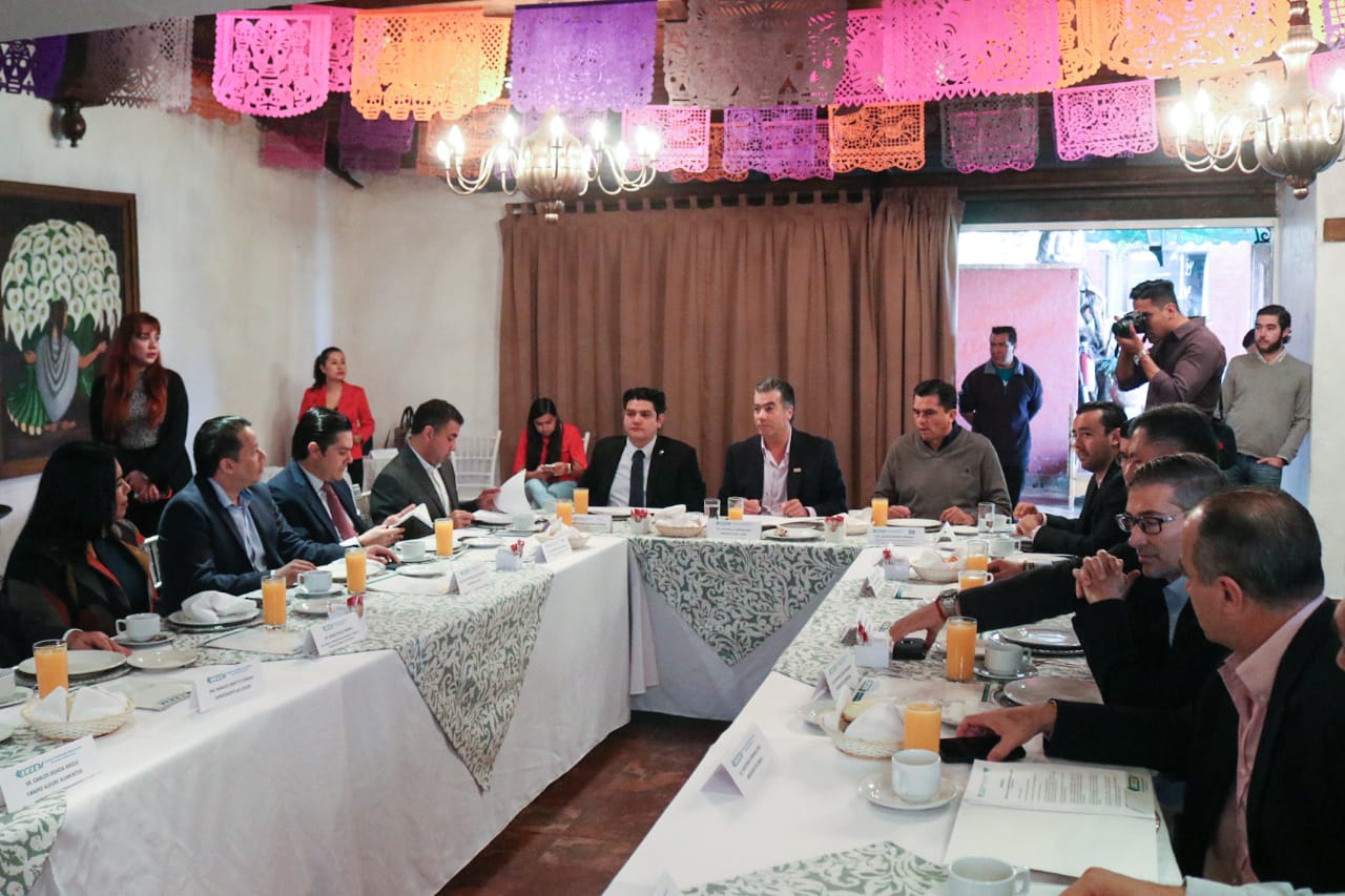  Diputados locales se reunieron con integrantes del CCEEM para establecer una ruta en favor de Michoacán