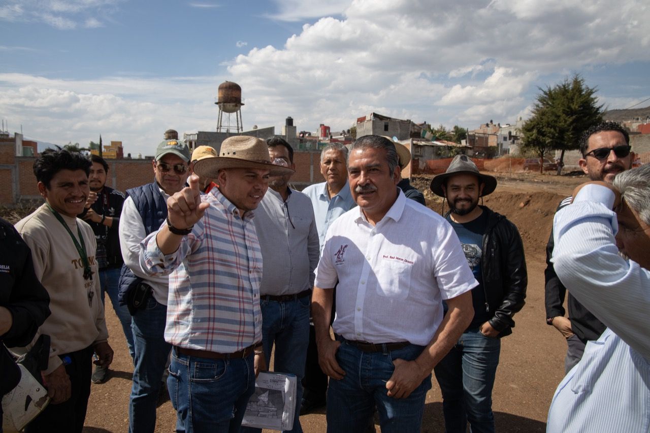  Supervisa Raúl Morón avance de obras al poniente de Morelia