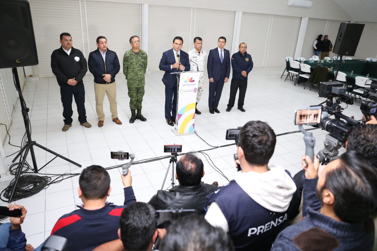 Anuncia gobernador replanteamiento en estrategia de seguridad en Uruapan