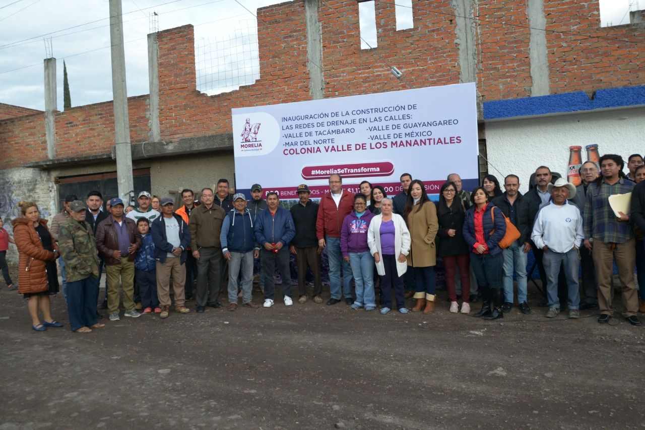 Inaugura SUOP obras de drenaje en calles al norte de Morelia