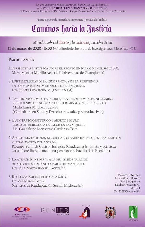 UMSNH realizará jornada de análisis sobre el aborto y la violencia ginecobstétrica