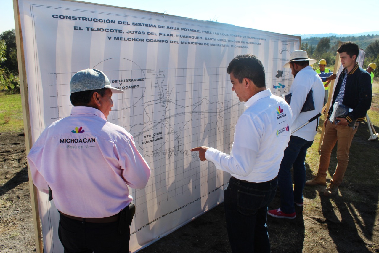  Avanza construcción de obra hídrica en Maravatío