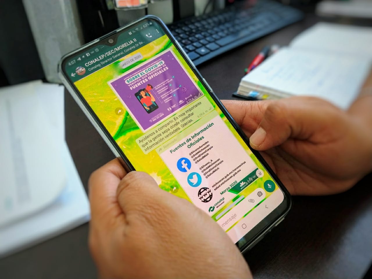 Conalep utiliza red de comunicación virtual contra el COVID-19