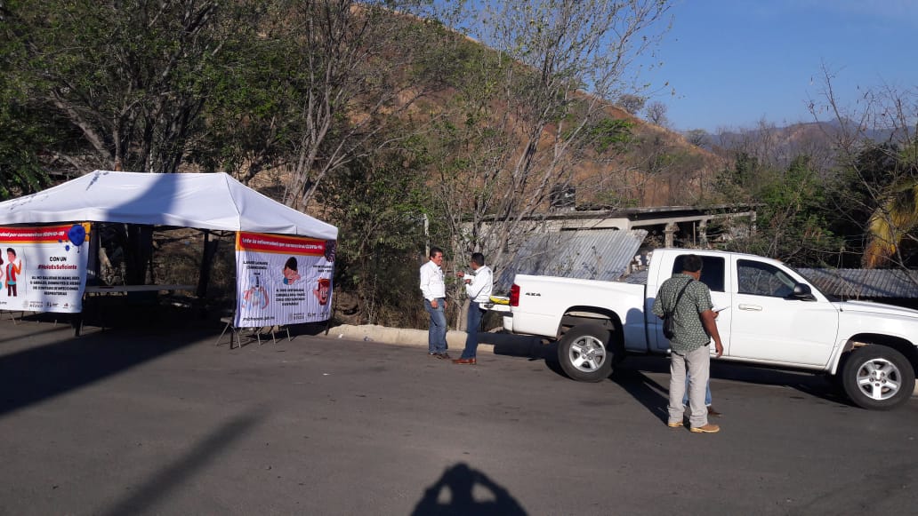  Con filtros sanitarios refuerzan prevención de COVID-19 en Nueva Jerusalén