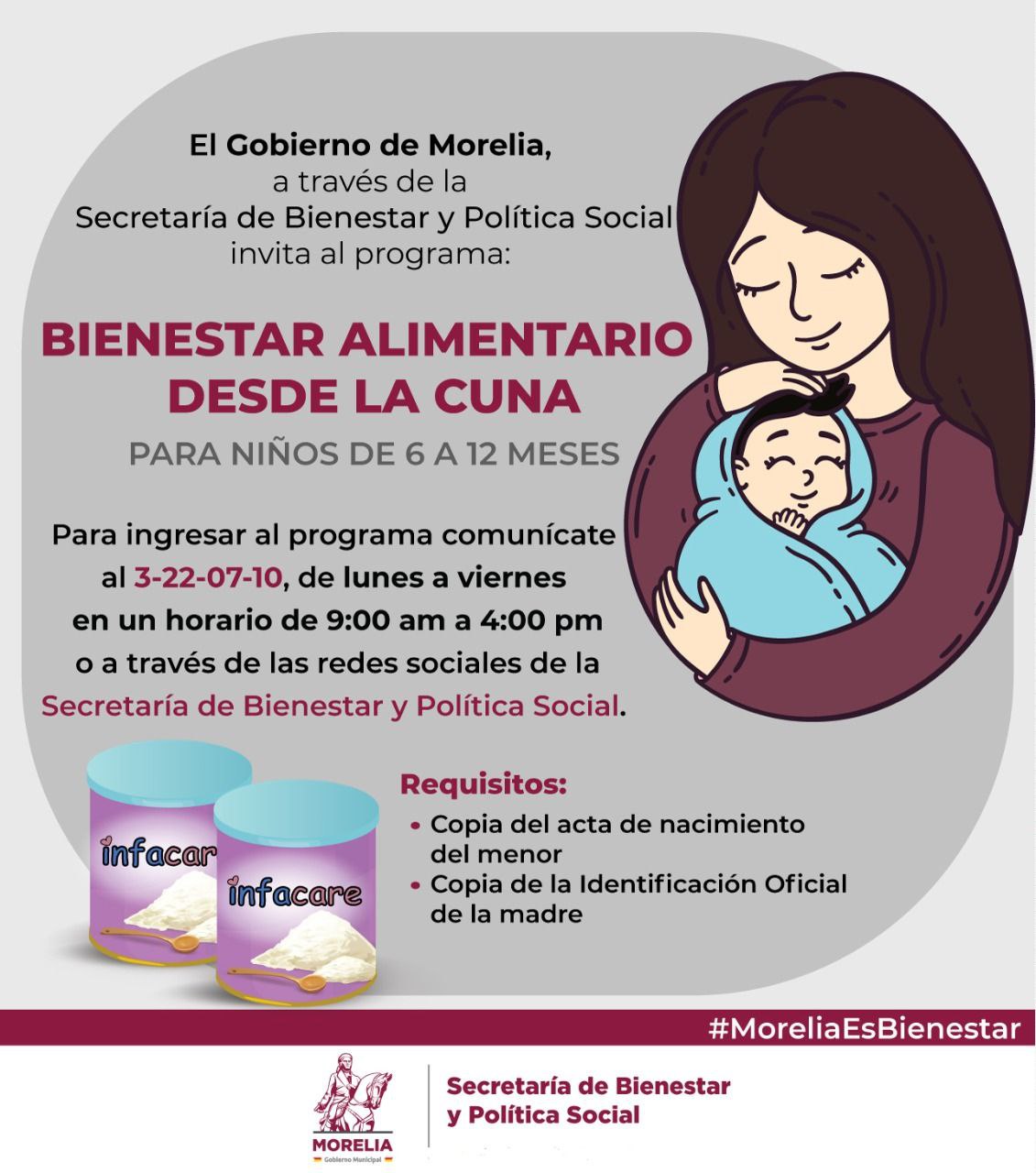  Gobierno de Morelia presenta convocatoria del programa “Bienestar desde la Cuna”