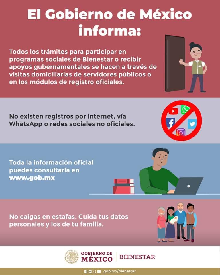 Hacienda denuncia información falsa sobre registro para apoyos del Gobierno de México