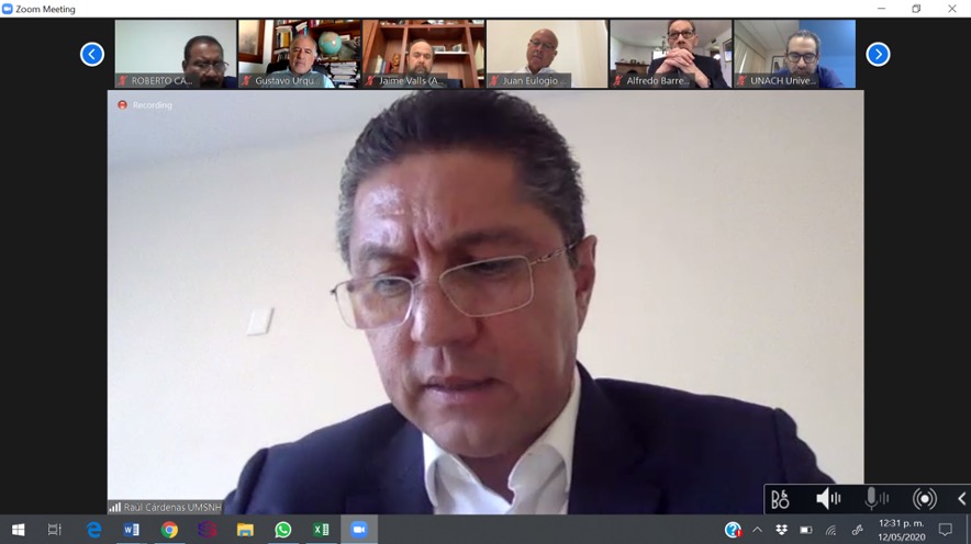  EXPONE RECTOR RAÚL CÁRDENAS RETOS DE LA UMSNH ANTE LA CONTINGENCIA SANITARIA