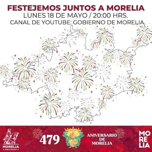  Ayuntamiento de Morelia conmemorará el 479 Aniversario de la ciudad con un gran espectáculo