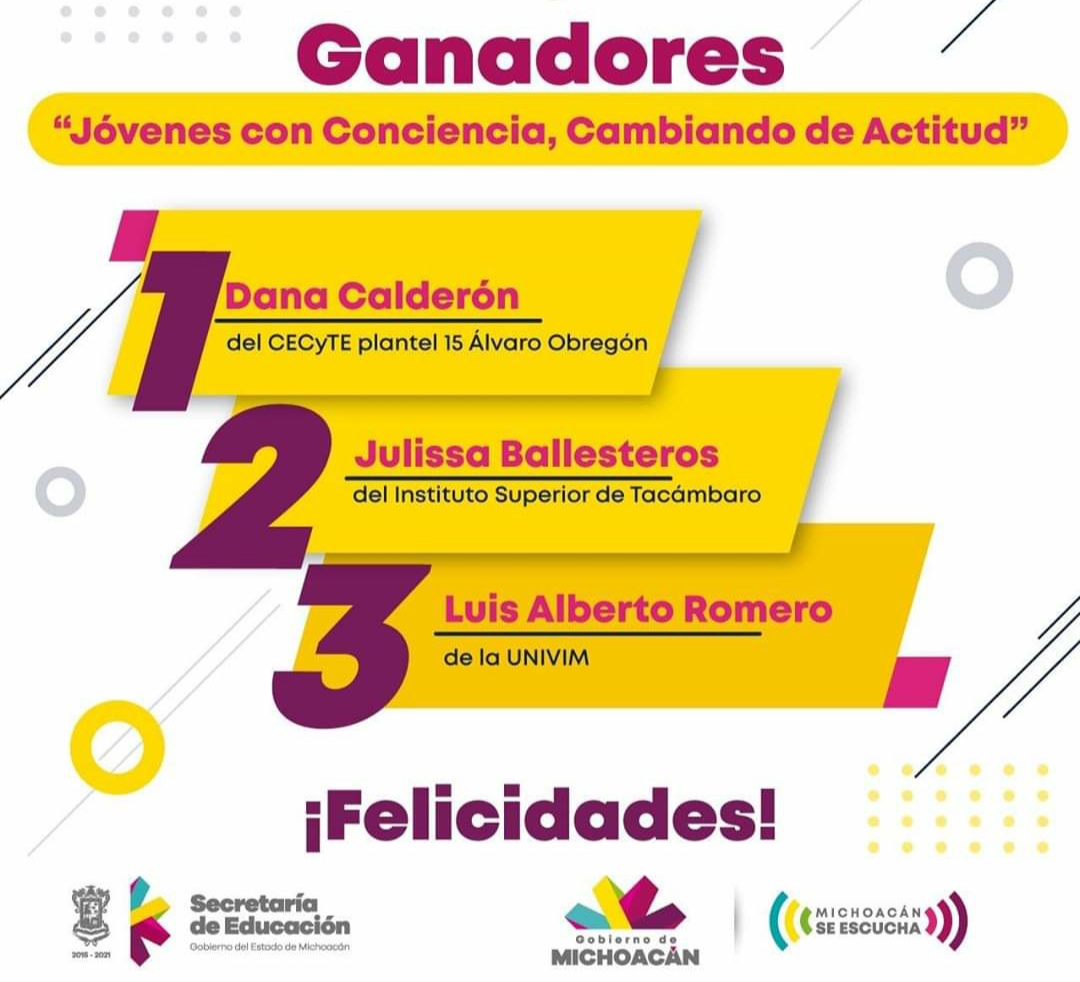 Alumna del CECyTEM gana primer lugar en el concurso de video convocado por la SEE