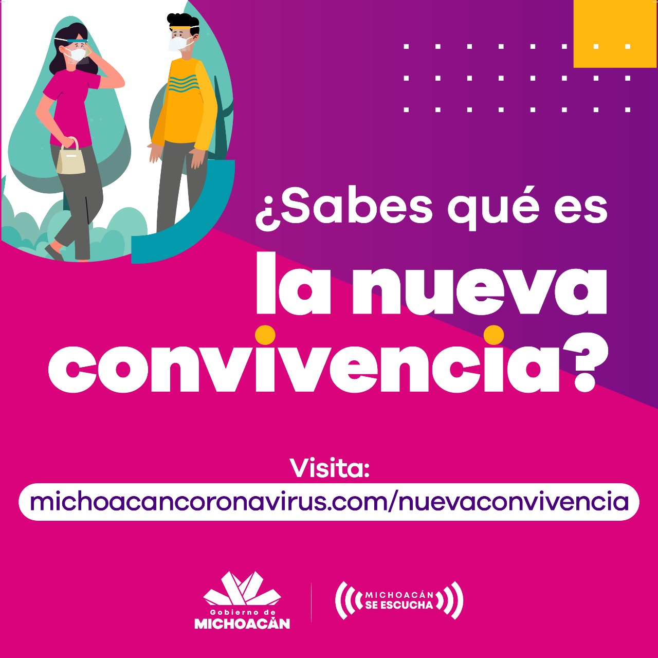  Nueva Convivencia, nuevos hábitos para proteger la vida y salud de las y los michoacanos