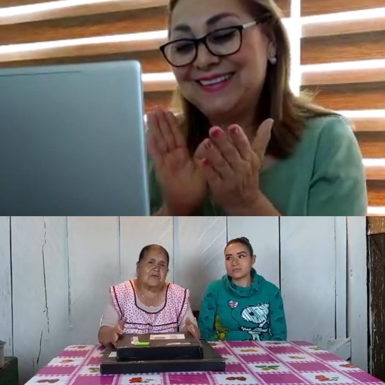  Reconoce Cuquita Cabrera a Doña Ángela en sesión virtual del Congreso Local