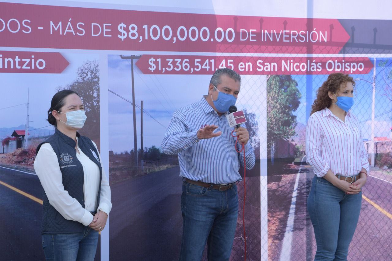  Atiende Raúl Morón petición ciudadana con rehabilitación de Avenida Cointzio y  camino a San Nicolás Obispo