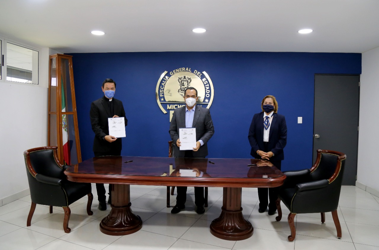 Firman FGE y Refugio Santa Fe, convenio de colaboración para atención a víctimas de violencia
