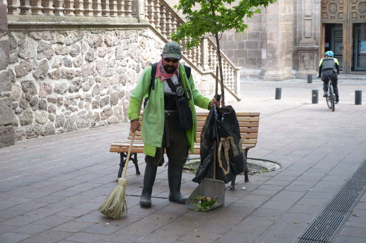  Gobierno de Morelia intensifica labores de limpieza en Centro Histórico