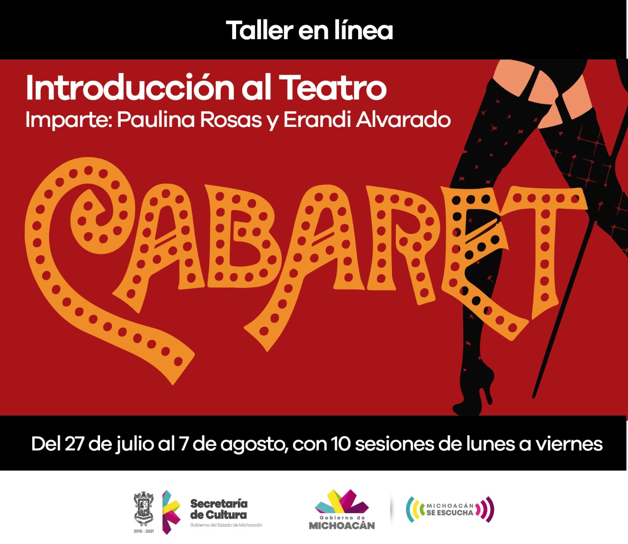 Ofrece Secum curso gratuito de Teatro Cabaret