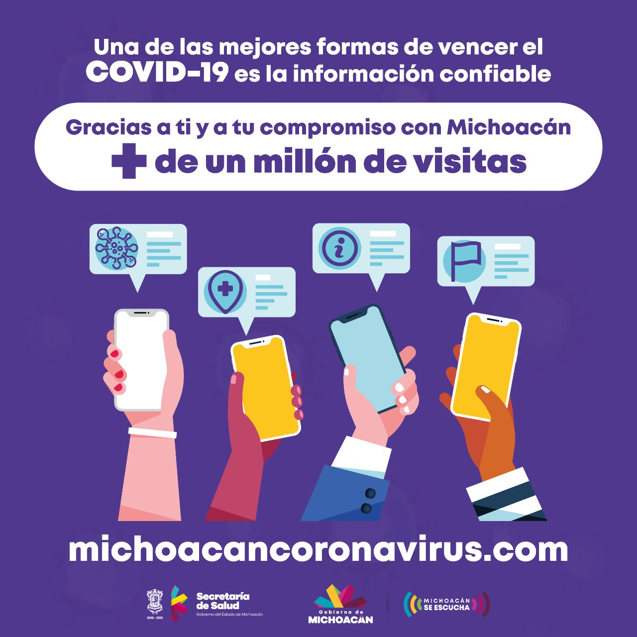  Suma más de un millón 200 mil visitantes el micrositio sobre COVID-19