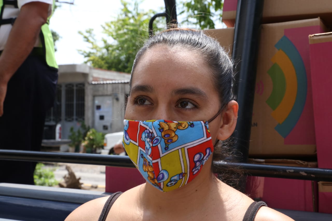  Samantha lleva alimento para sus dos hijos tras beneficiarse con Michoacán Alimenta