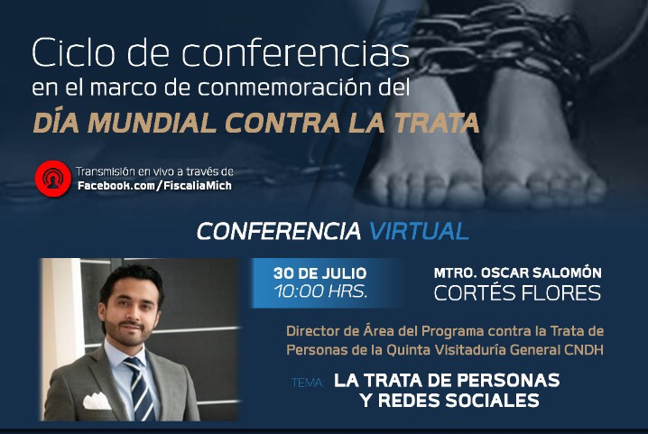  Invita FGE a conferencias en el marco de Día Mundial contra la Trata