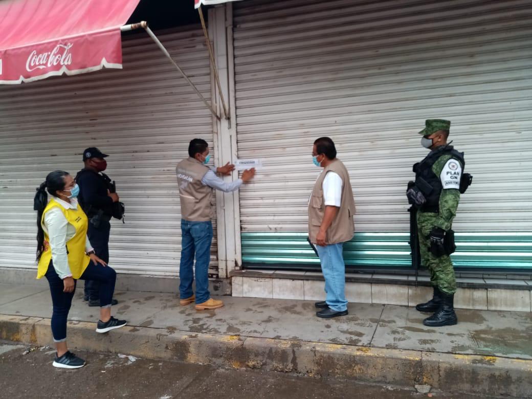  Suspenden 9 establecimientos en Apatzingán durante operativo sanitario