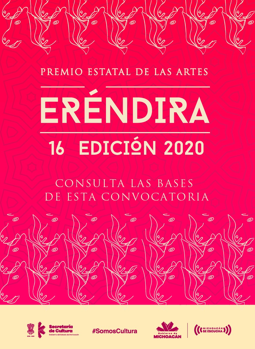  Invitan a instituciones a postular candidatos el Premio Estatal de las Artes Eréndira