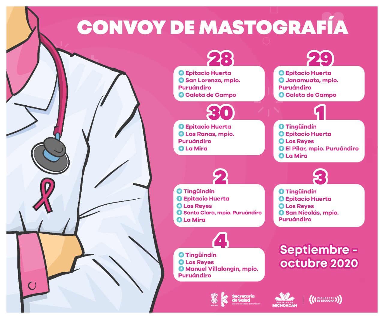  Aumenta detección oportuna de cáncer de mama en Michoacán