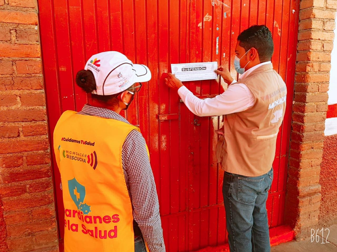  Suspende SSM 12 establecimientos en Pátzcuaro por no acatar las medidas sanitarias contra el COVID-19