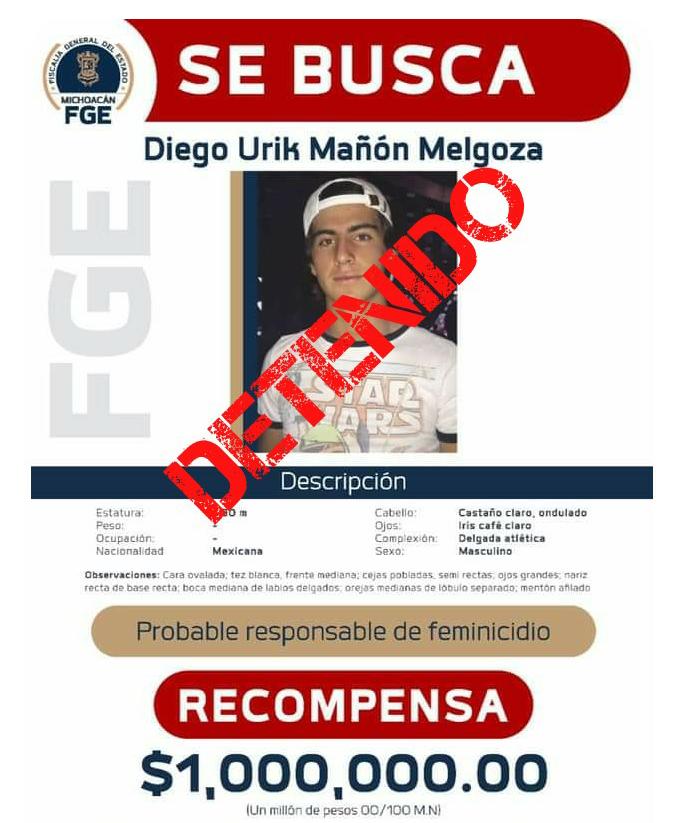  Diego Urik es acusado formalmente por feminicidio