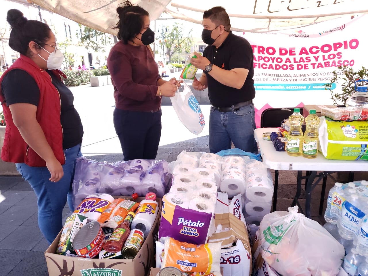  Piden a población sumarse a colecta de víveres para damnificados de Tabasco