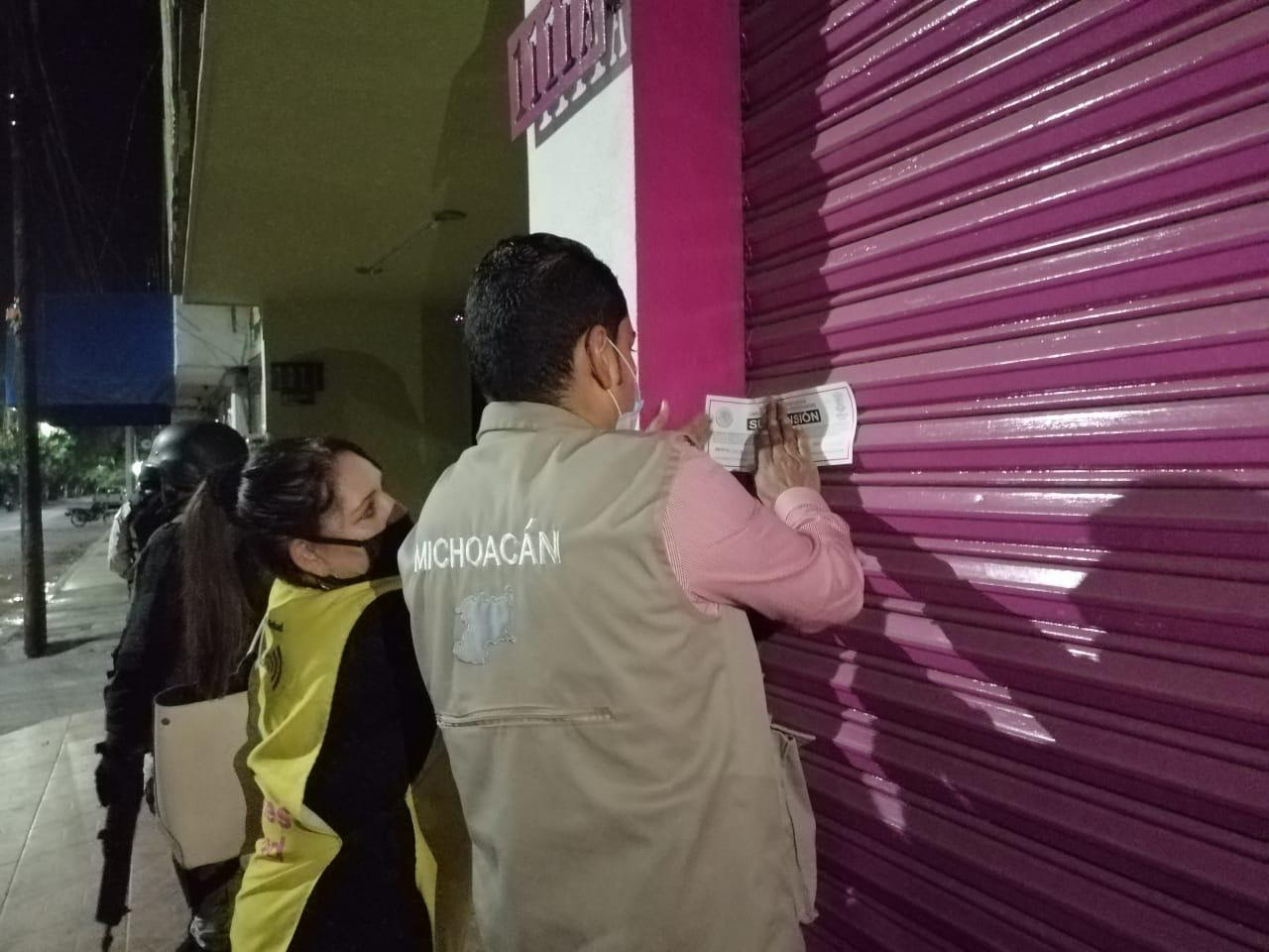  Suspendidos cuatro establecimientos nocturnos en Morelia