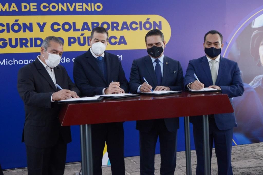  Gobierno de Morelia firma convenio de colaboración en seguridad pública con la federación y estado