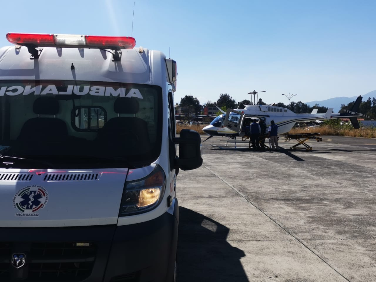  Menor con complicaciones por broncoaspiración es trasladada a Morelia