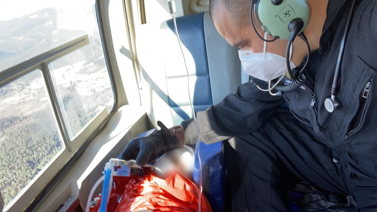 Menor con traumatismo craneoencefálico es trasladada vía aérea a Morelia