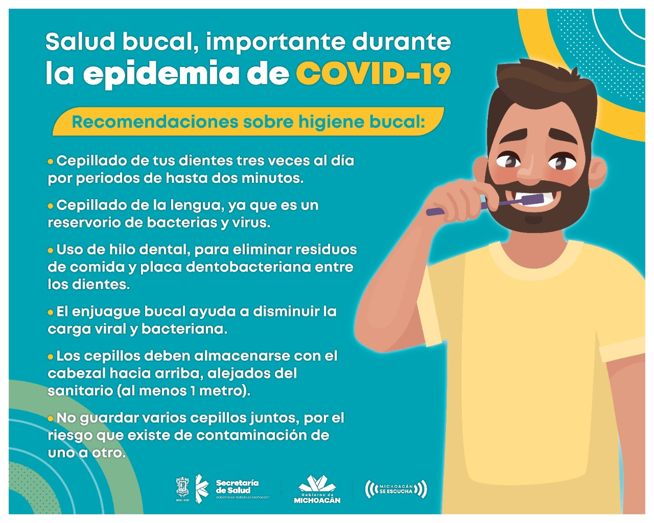 Salud bucal, importante durante epidemia por COVID-19