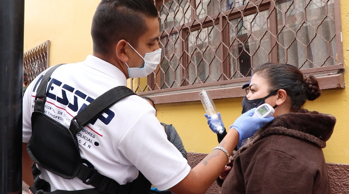  Mantiene IEESSPP presencia en filtros sanitarios en Zitácuaro