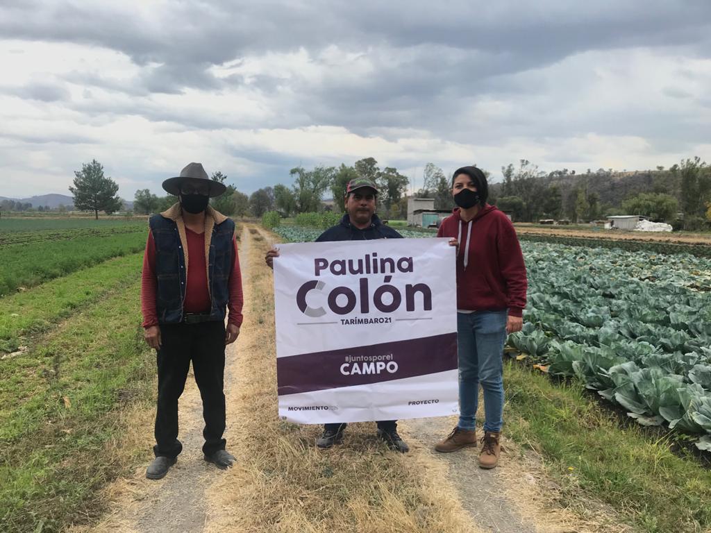  Campo, esencial para mejorar economía de Tarímbaro: Paulina Colón