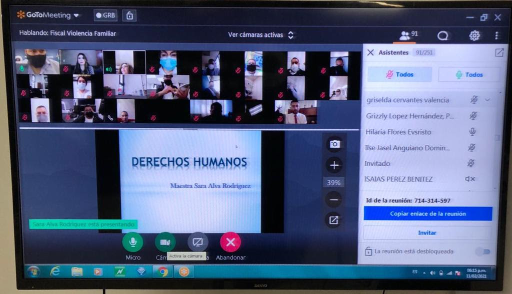  Se capacita Fiscalía General, en materia de derechos humanos fundamentales