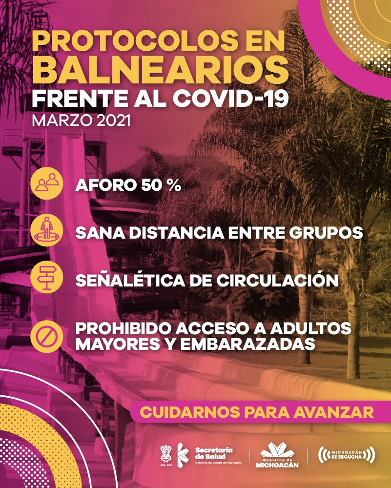  En Michoacán, balnearios deben funcionar al 50% de su capacidad