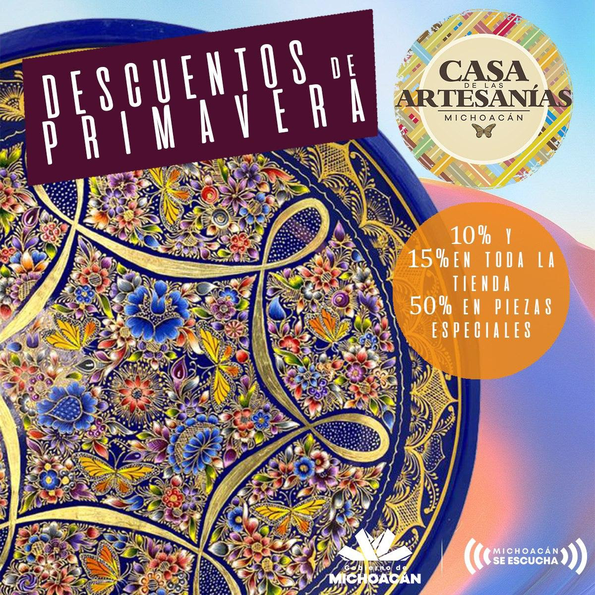  Ofrece la Casa de las Artesanías descuentos de primavera en sus piezas