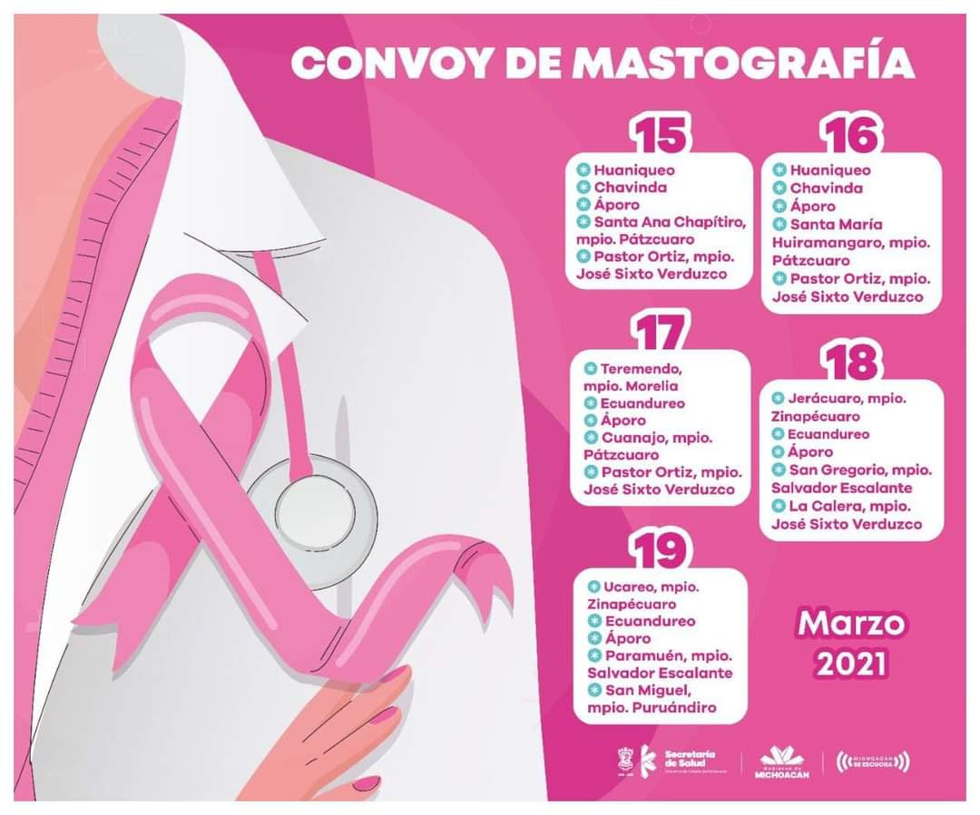  Servicio gratuito de mastografía, en unidades móviles de la SSM