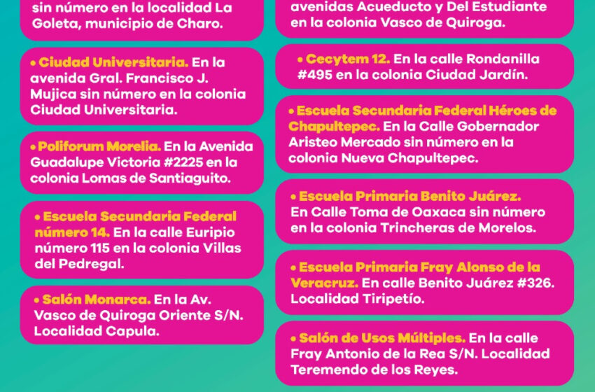 Tendrá Morelia 11 Centros de Vacunación contra COVID-19