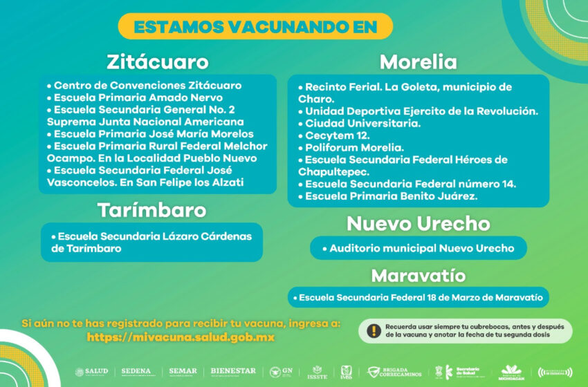  Concluye primera etapa de vacunación anti COVID-19 en 25 municipios de la entidad