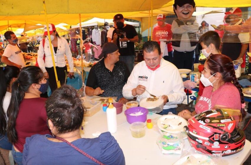  Lleva Memo Valencia sus propuestas a comerciantes y automovilistas para revoluciónar Morelia