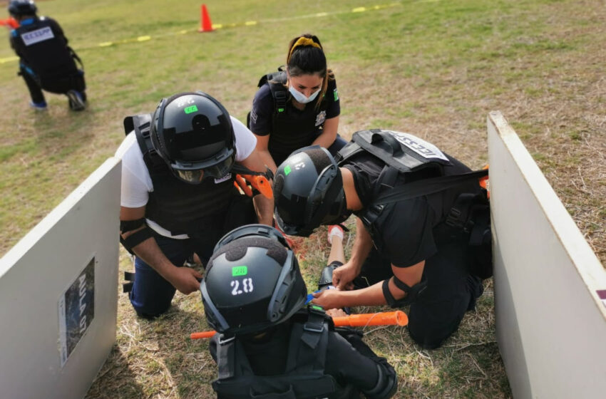 Fortalece IEESSPP instrucción en medicina táctica de emergencia