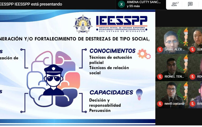  Imparte IEESSPP conferencia virtual a cadetes de la Policía Nacional de Bolivia