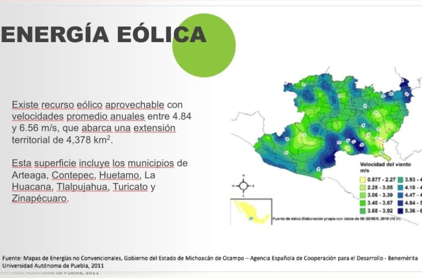 Energías limpias, área de oportunidad para inversión en Michoacán