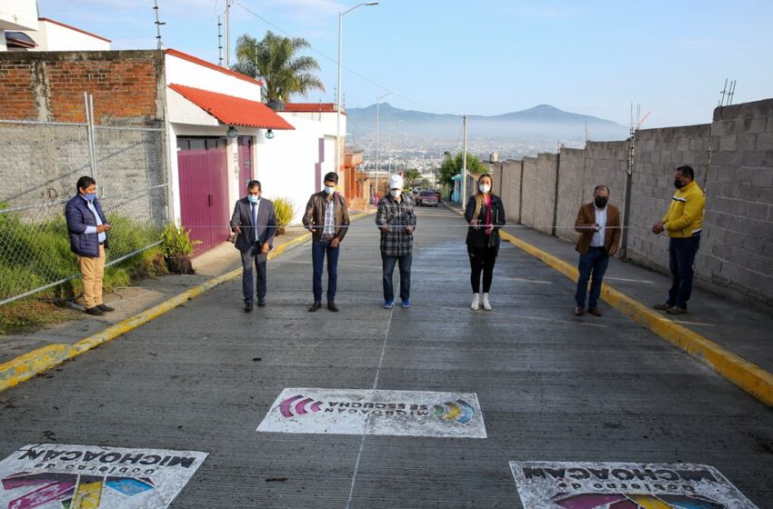  Entrega gobierno estatal obras en tres colonias de Morelia